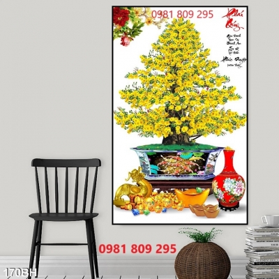 Tranh gạch , gạch trang trí hoa mai