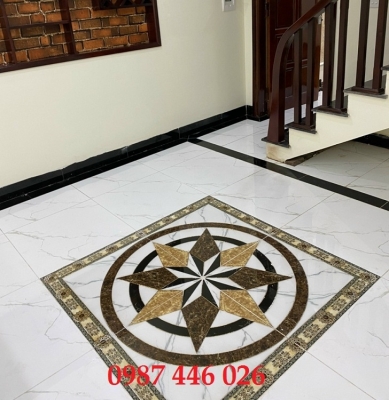 Gạch thảm vuông khắc vàng HP922
