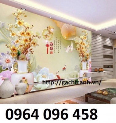Mẫu tranh gạch 3d trang trí phòng khách - N955
