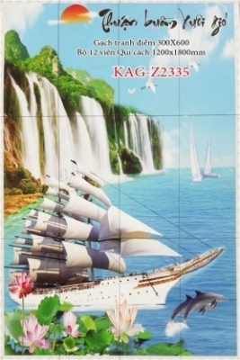 Tranh gạch thuận buồm xuôi gió 3d - KMCB94