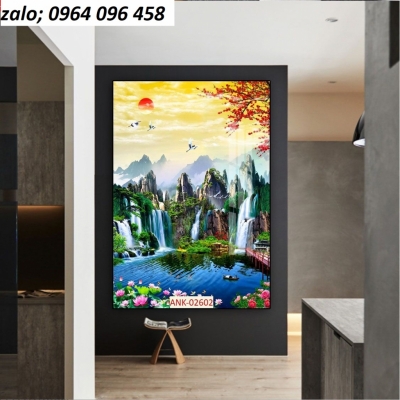 Tranh gạch 3d phong cảnh khổ đứng - 488NBB