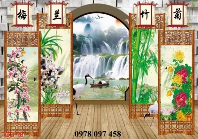 Tranh gạch 3d - tranh cửa sổ