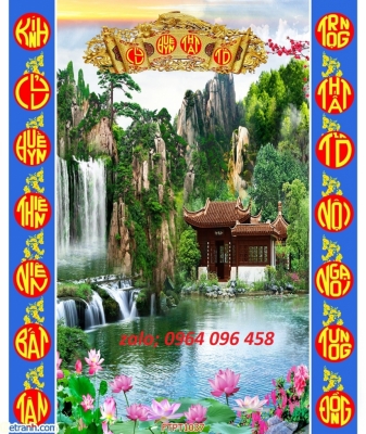 Tranh gạch 3d cửu huyền thất tổ - 799VV