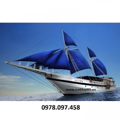 Tranh gạch 3D - thuyền buồm căng gió