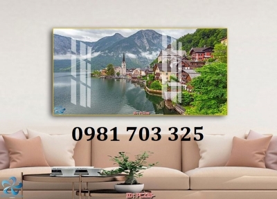 Gạch tranh đẹp trang trí phòng khách