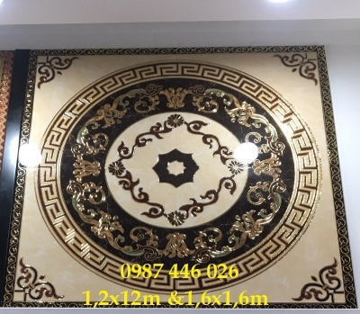 Gạch thảm vuông khắc vàng HP2344