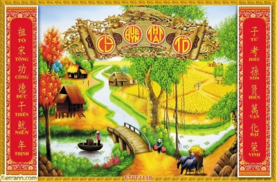 Tranh gạch- Tranh trang trí phòng thờ