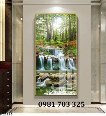Gạch tranh phong cảnh khổ đứng
