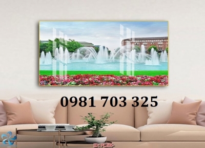 Gạch tranh 3D trang trí phòng khách đẹp