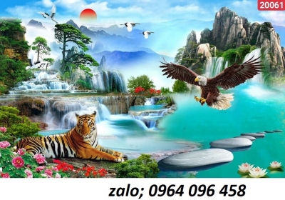 Tranh gạch 3d phong thủy hút tài lộc - 87SP