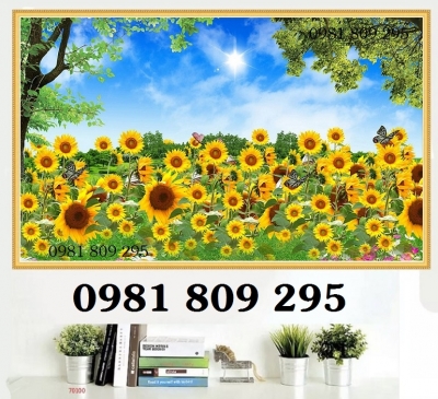 tranh phong cảnh- gạch tranh 3D cảnh vườn hoa