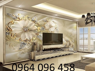 tranh 3d - gạch tranh 3d hoa ngọc - 45XM