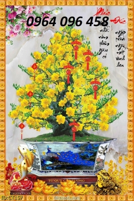 Tranh gạch 3d cây mai - GS33