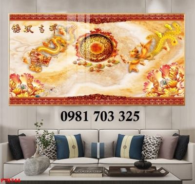 Tranh gạch 3D rồng phượng