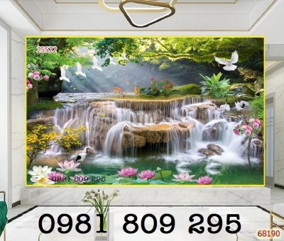 Gạch tranh 3d phong cảnh trang trí