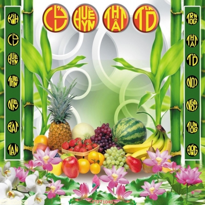 Gạch ốp tường 3D ban thờ