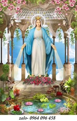 Tranh gạch 3d ốp tường tranh thiên chúa - SLN89