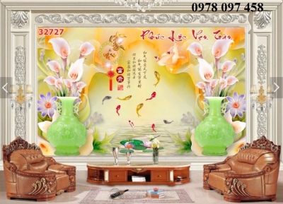 Tranh dán tường phòng khách