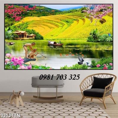 tranh phong khách- gạch tranh phong cảnh