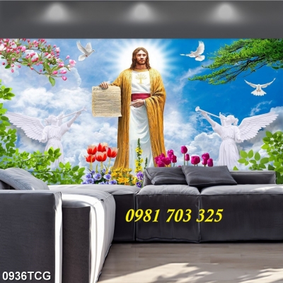 Tranh thiên chúa- gạch men 3D công giáo