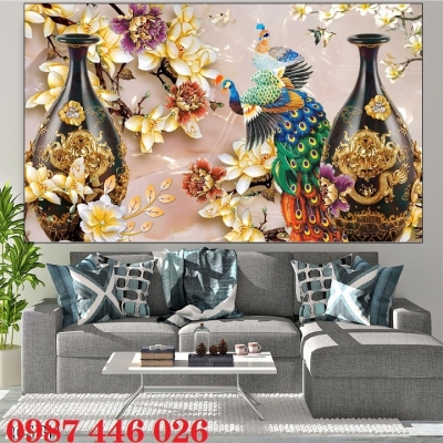 Gạch tranh bình hoa lục bình HP9722