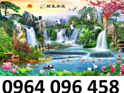 Tranh gạch 3d phong thủy phòng khách - C522