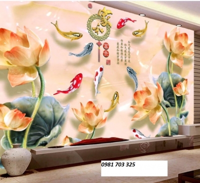 tranh gạch men phong thủy- tranh cá chép