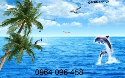 Tranh gạch 3d ốp tường phong cảnh biển - SCX43