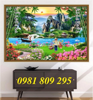 Gạch ốp tường , tranh gạch phong cảnh mới 3d