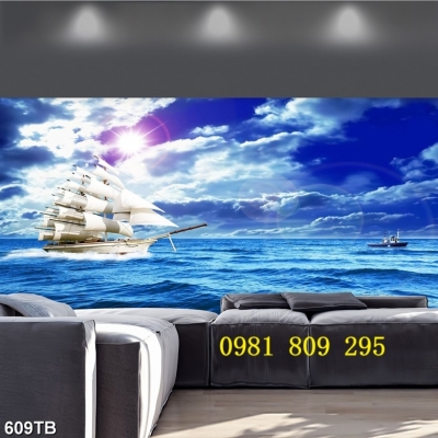 Gạch tranh , gạch trang trí thuyền 3d