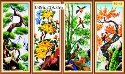 Tranh tứ quý treo tường