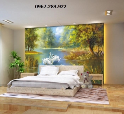 Gạch ốp tường 3d phòng ngủ