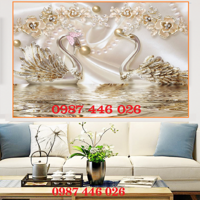 Tranh gạch men 3d phòng khách HP6282