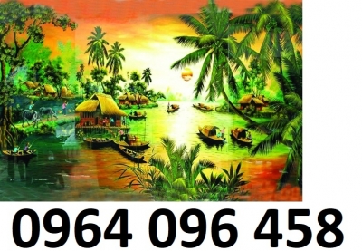 Tranh cảnh đồng quê - tranh gạch 3d ốp tường - HXDC3