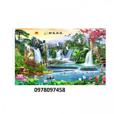 Tranh gạch 3D -tranh ốp phòng khách
