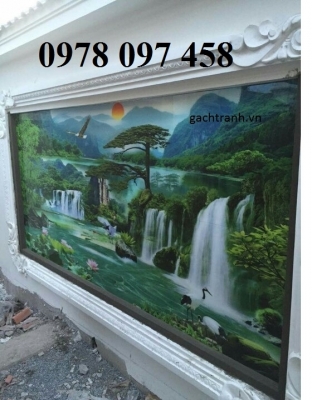 Tranh phòng khách- tranh gạch 3D