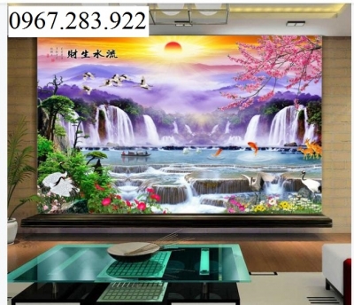 Gạch tranh- Tranh phong cảnh thác nước
