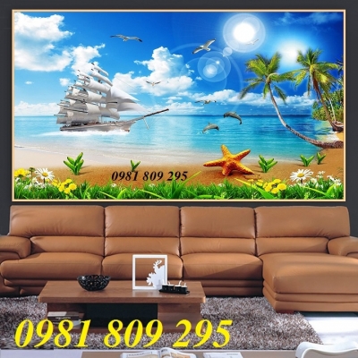 Tranh gạch 3d thuận buồm xuôi gió -AK045