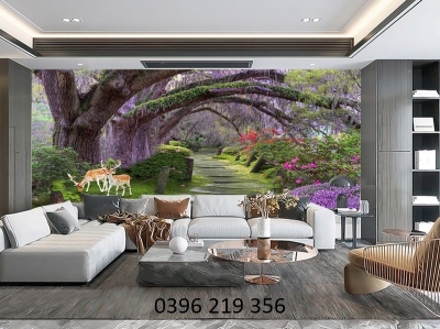 Tranh gạch 3d ốp lát Thác Nước, Sơn Thủy