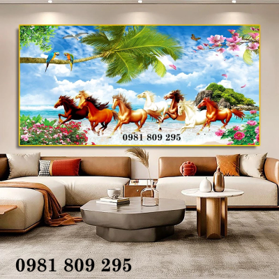 Tranh gạch ốp tường phong thủy 3d