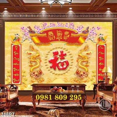 Tranh gạch trang trí cho phòng thờ Hn999