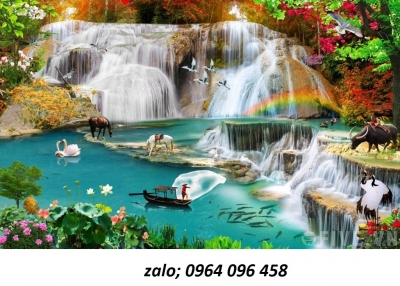 Gạch tranh 3d ốp tường phòng khách 432SN
