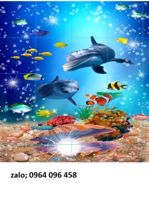 Tranh gạch 3d ốp bể bơi - BXC42
