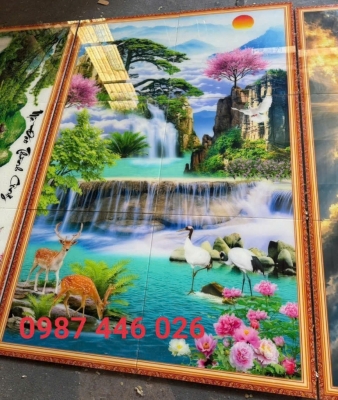 Ảnh thật tranh gạch men 3d HP98222
