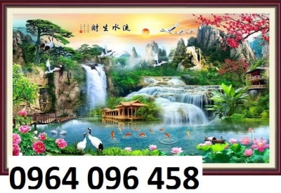 Tranh gạch 3d ốp tường phong cảnh đồng quê - 097CV