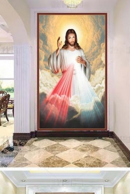 Tranh gạch 3d ốp tường tranh thiên chúa - V55
