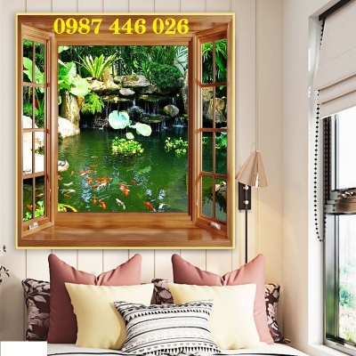 Gạch tranh cá chép vàng HP0322