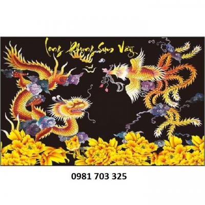 gạch tranh phong thủy- tranh rồng phượng