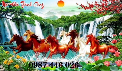 Tranh gạch  men mã đáo thành công HP6282