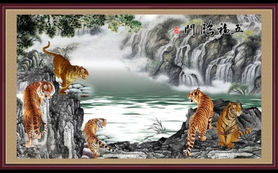 Tranh gạch men 3d phong thủy tuổi dần - 87QP